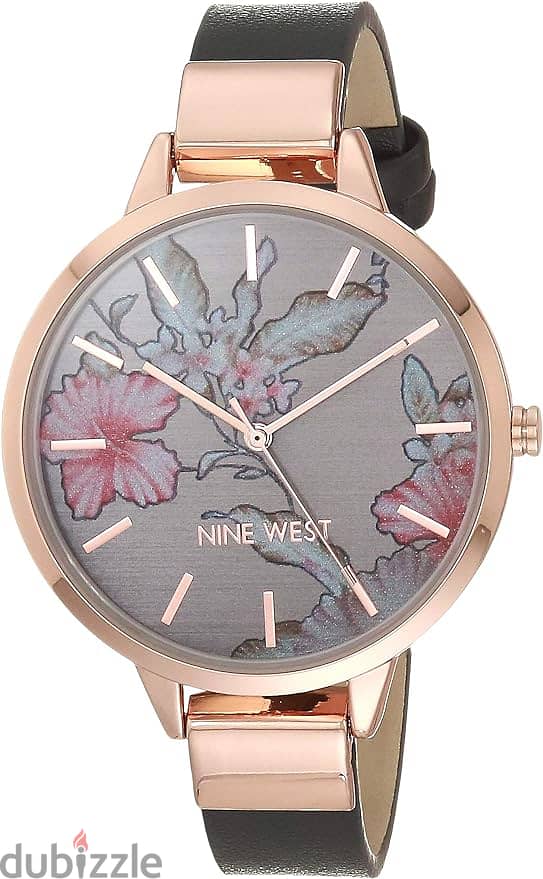 NEW Nine West Women's Floral Dial Strap Watch 0