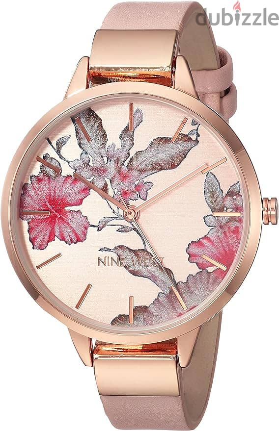 NEW Nine West Women's Floral Dial Strap Watch 3