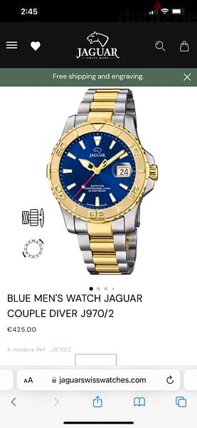 Original Jaguar watch ساعة چاجوار أصلية 2