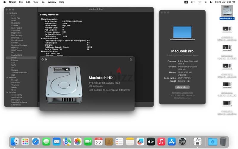 MacBook Pro (13-inch, 2020, 2GHz, i5, 16GB, 1TB) 3