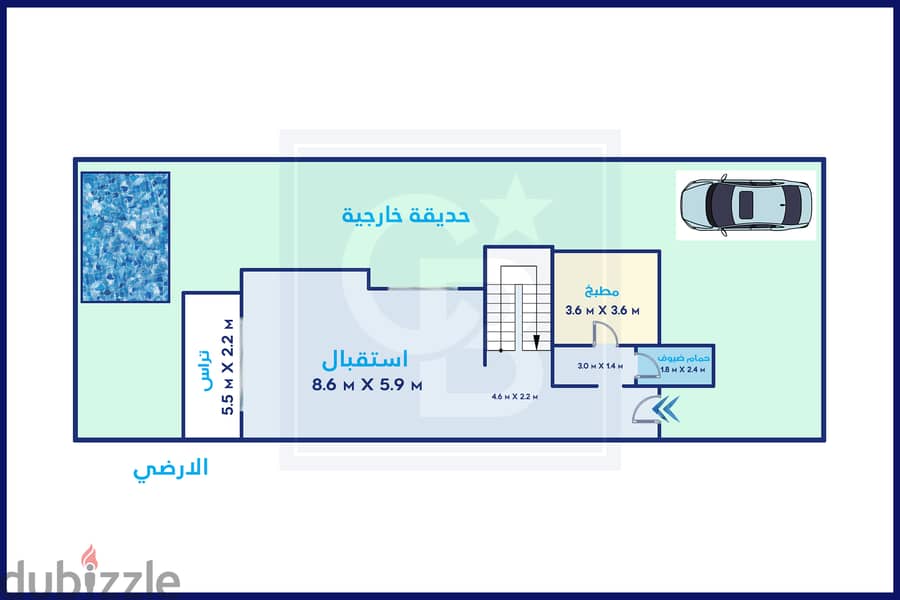 بينت هاوس للبيع 319م (مباني + جاردين)  مارينا 8(M8) 3