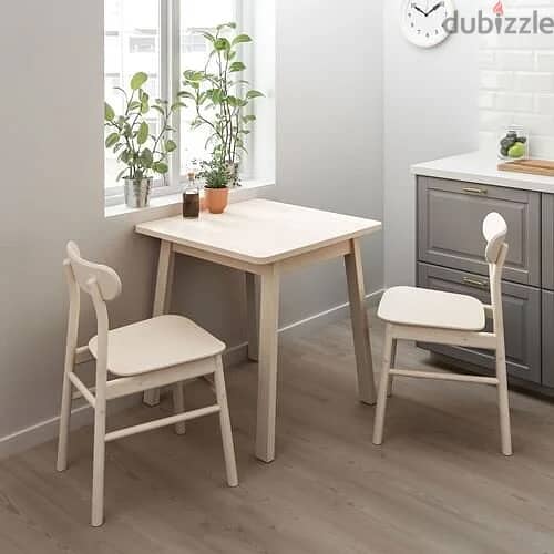 IKEA - NORRAKER Kitchen Table طاولة طعام خشب صلب آيكيا 0