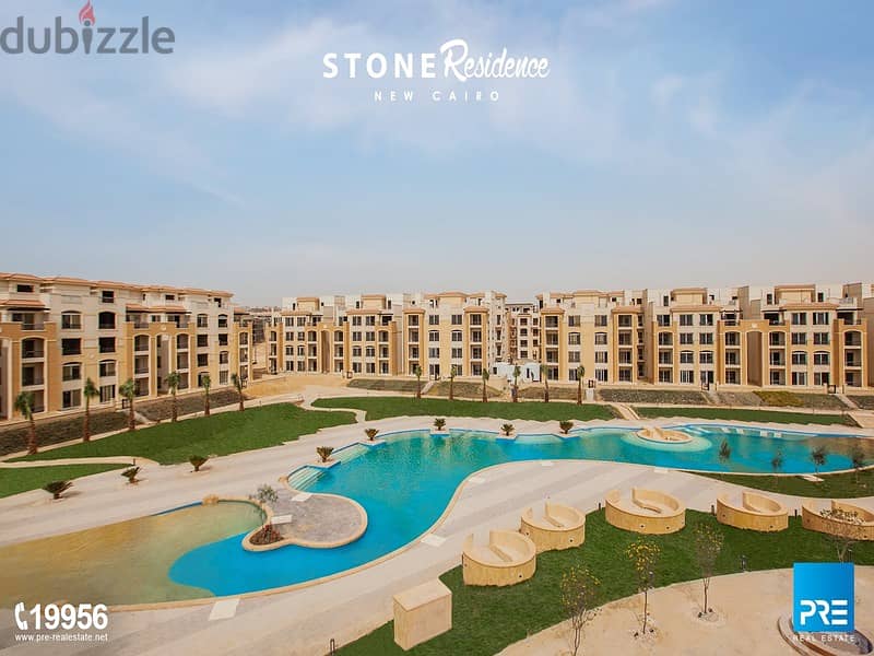 With a cash discount,  own a apartment with a private garden of 112 meters, Ready to move in the heart of New Cairo - Stone Residence 9