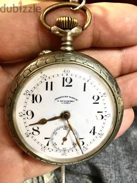 ‎ساعة جيب ترماي  Tramway watch O. Dusonchet Cairo pocket watch .  ‎ 4