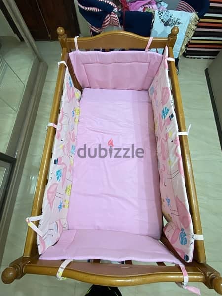 سرير اطفال خشب زان 2