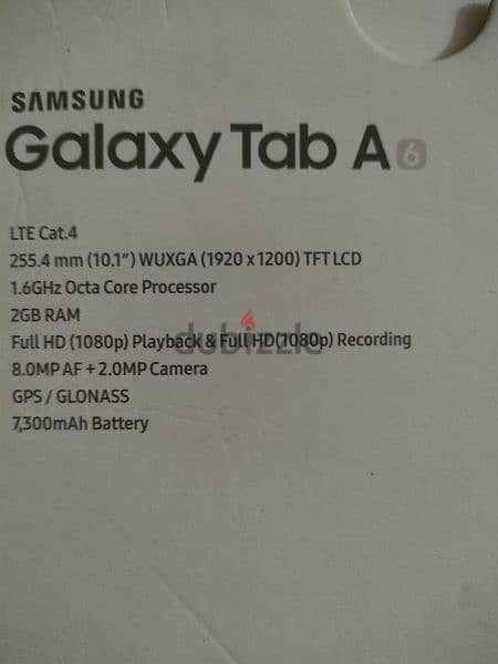 Samsung galaxy tab A6 3