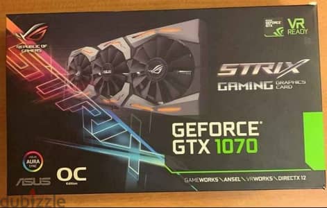 Nvidia Asus gtx rog strix 1070 8Gb Oc 3fans