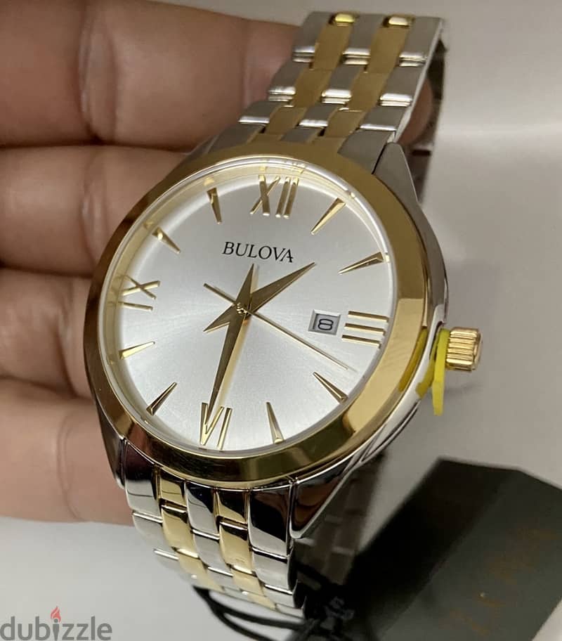 جديده لم تستعمل اطلاقا بالعلبه والكتالوج والضمان Original BULOVA Quart 2