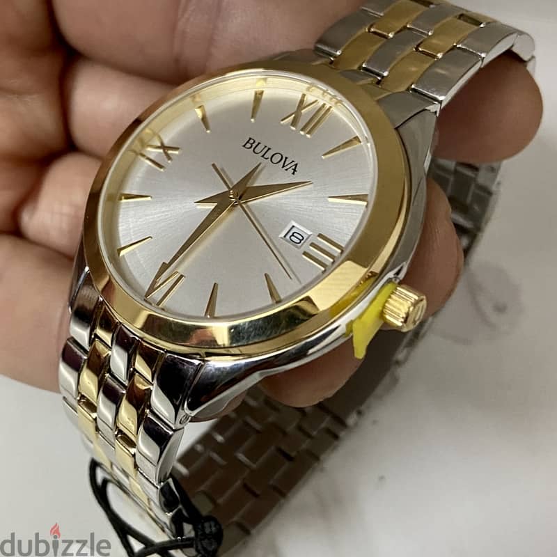 جديده لم تستعمل اطلاقا بالعلبه والكتالوج والضمان Original BULOVA Quart 7