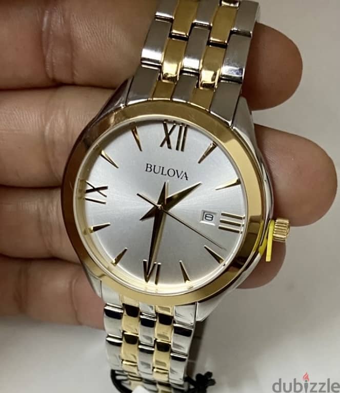 جديده لم تستعمل اطلاقا بالعلبه والكتالوج والضمان Original BULOVA Quart 10