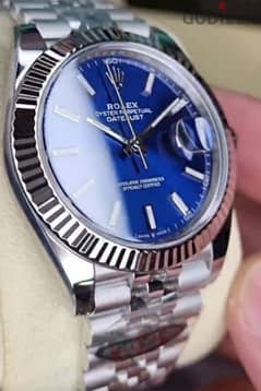 Rolex collections mirror original 
date just blue dial 0