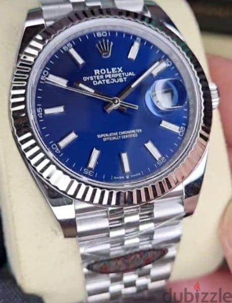 Rolex collections mirror original 
date just blue dial 4