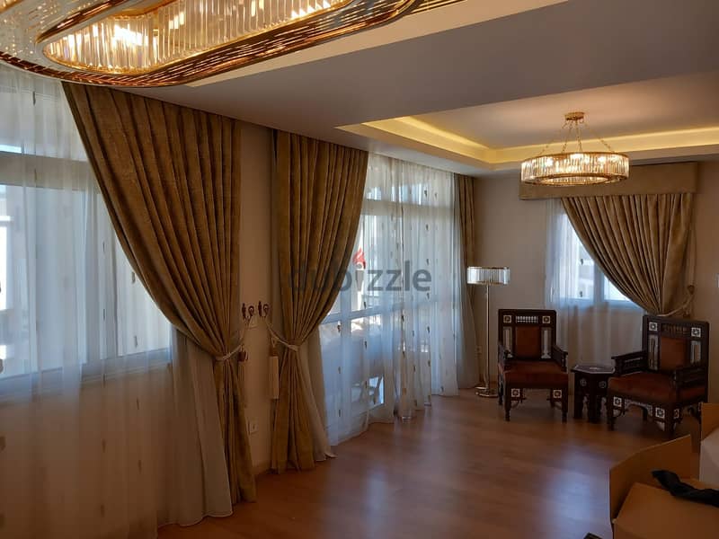 Furnished apartment for rent, 265 square meters, inside Cairo Festival City Compound 5