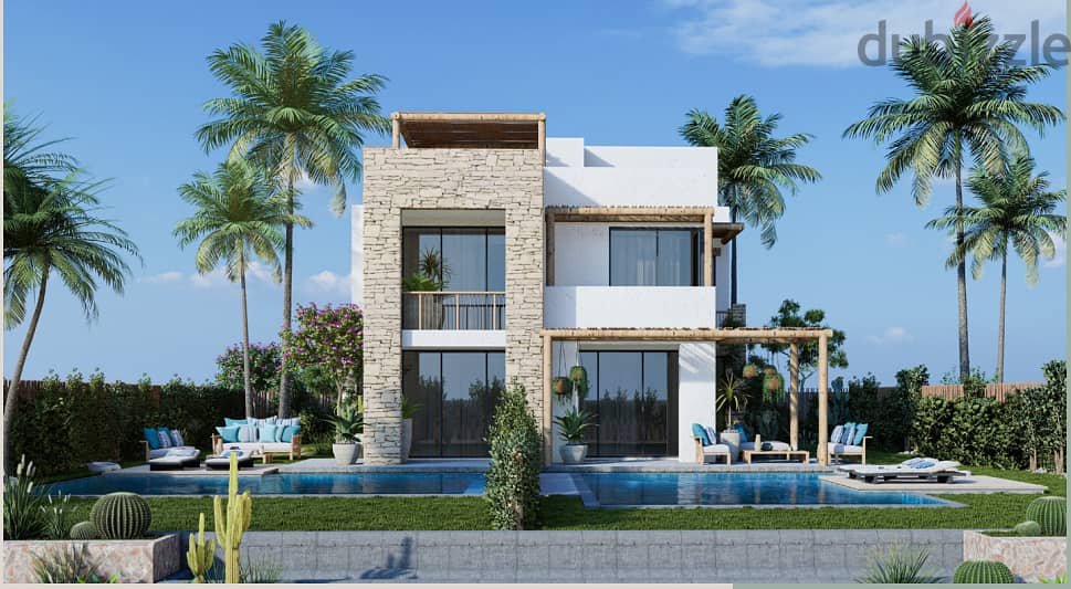 Chalet for sale in Ras Al-Hekma with only 5% down payment Fully finished with a view directly on the lagoon 40% cash discount 5