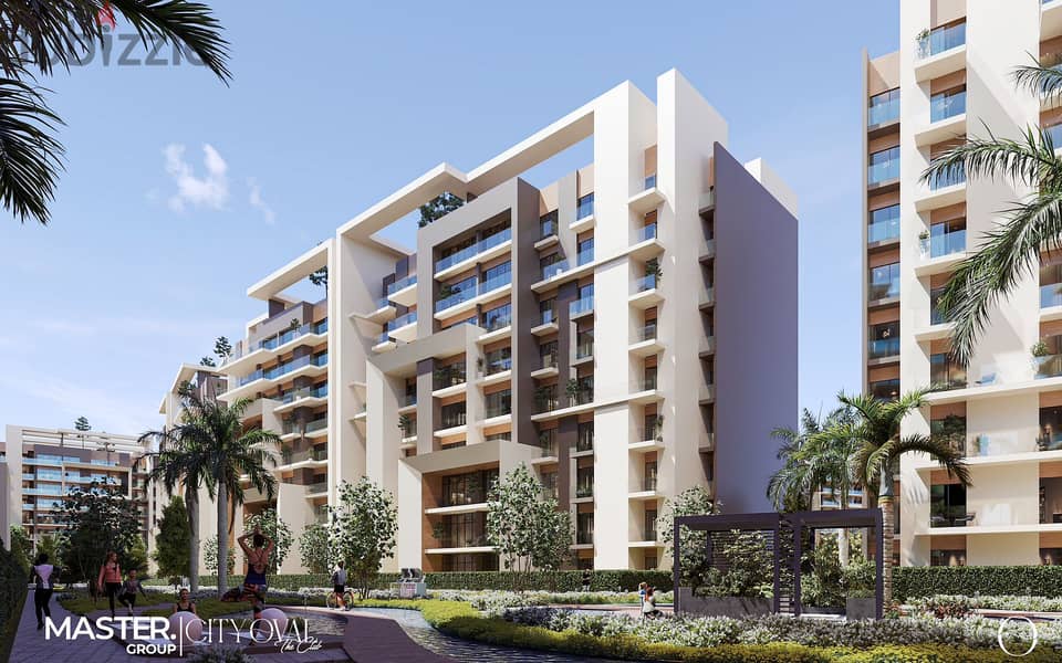 City Oval Apartment 165 meters for sale in installments up to 10 years without interest and a dp starting from 10% in new Capital, city oval compound 1