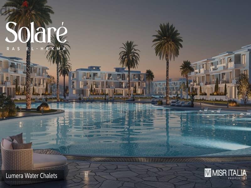 Chalet with 5% down payment in Ras El Hekma with Misr Italia, fully finished, in equal installments Solare 11