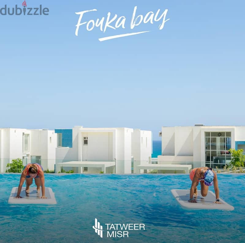 In installments over 10 years in Fouka Bay, Tatweer Misr, I own a 95-meter chalet with a panoramic view over the lagoon, with only 5% down payment. 5