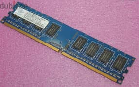 NANYA 1GB 1Rx8 PC2 5300U DDR2 Desktop Memory Ram NT1GT64U88D0BY-3C