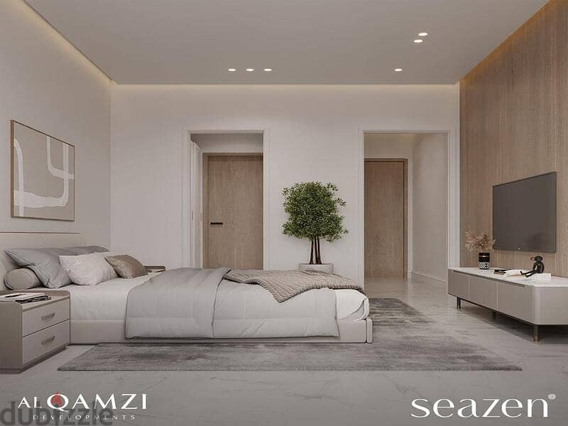 Chalet for sale in Seazen, North Coast, Sidi Abdel Rahman First row directly on the lagoon With only 10% DP | Fully finished with kitchen and  AC 17
