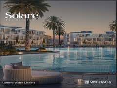 4-bedroom villa, first row, lagoon in Ras El Hekma, with Misr Italia, fully finished, with equal installments, | Solare