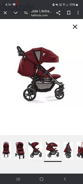 Joie عربة اطفال stroller الشهيرة اصدار ليفربول الحصرى استخدام ٦ شهور 2