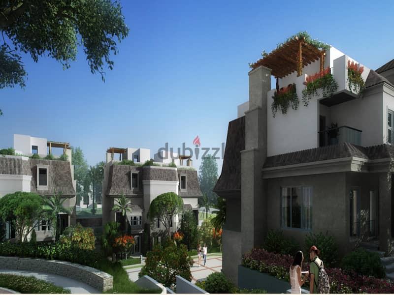 Apartment in a garden and get for the first time a 41% cash discount and a one-year cash price installment in sarai 5