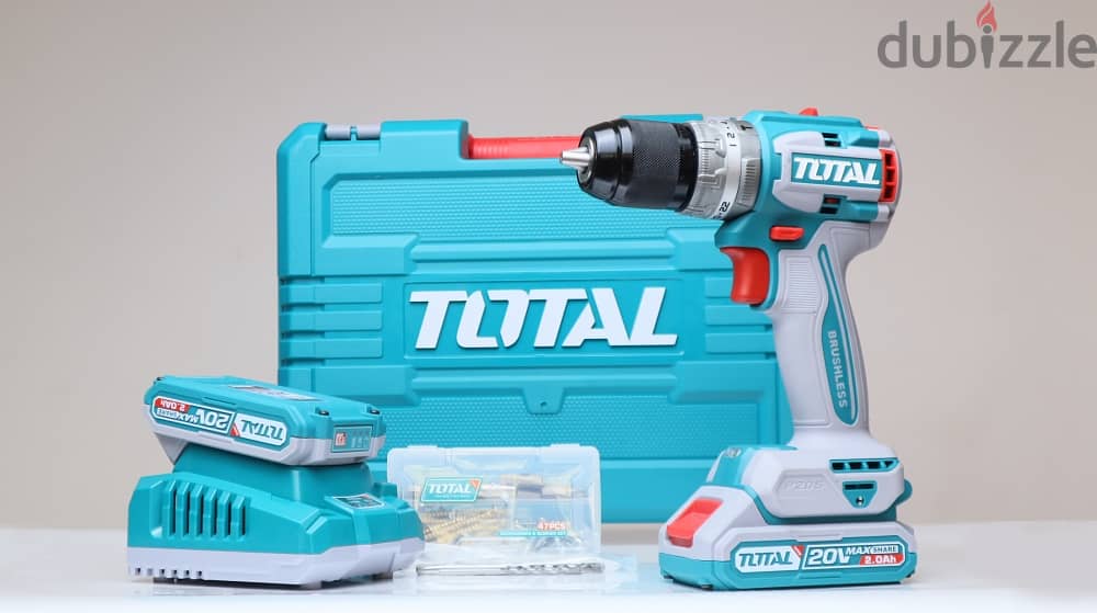 شنيور بطارية توتال دقاق 20 فولت 60 نيوتن براشلس Total battery drill 2 1