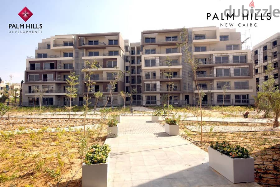 apartment with garden 116 m  in palm hills new cairo compound view lake 4
