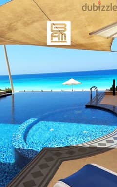 Luxurious seafront palace for rent in Marassi North Coast  with a private pool and beach قصر فاخر على البحر صف أول بشاطيء خاص وحمام سباحة 0