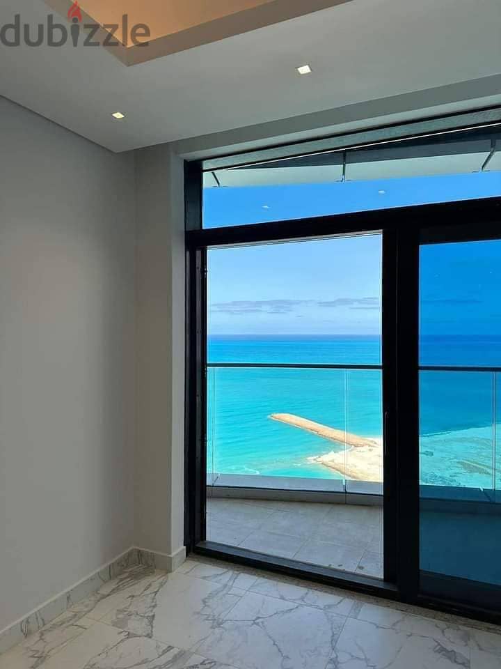 Sea View Apartment - Fully Finished with central AC's - in Alamine Towers in North Coast 1
