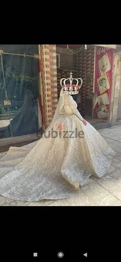 فستان زفاف يلبس حتي 65 كيلو 0