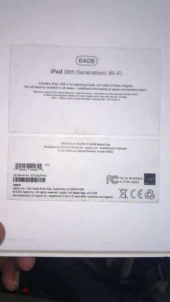 اي باد ايفون Ipad 9th generation wi fi 
64gb 4
