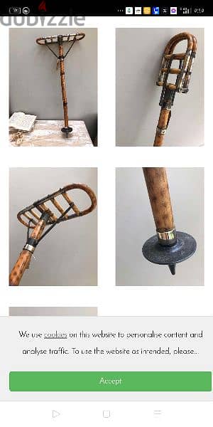 Victorian shooting stick antique.  Bamboo 2