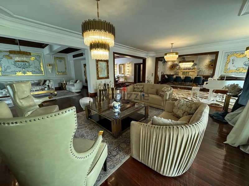 Swan Lake furnished villa in a prime location inside one of the prestigious compounds in New Cairo فيلا فاخرة للإيجار في موقع متميز في سوان لايك 10