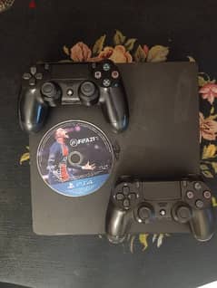 PS4 SLIM 500GB WITH 2 JOYSTICKS AND 30 PRIMARY GAMES