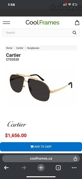 CARTIER - SUNGLASSES BRAND NEW نظارة شمس كارتييه جديدة موديل حديث 7