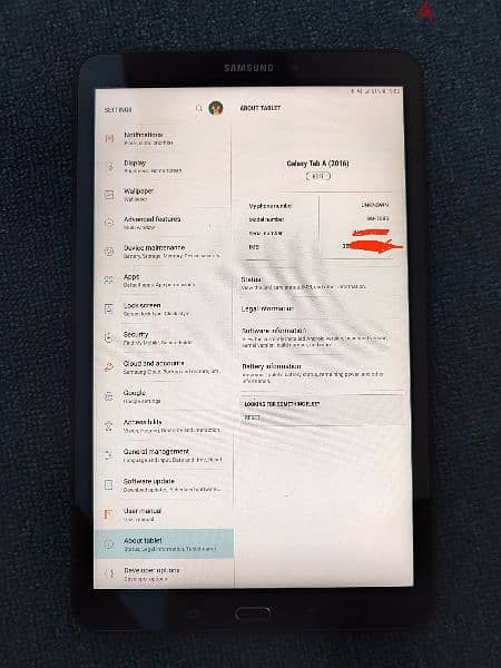 Samsung tab a6 2