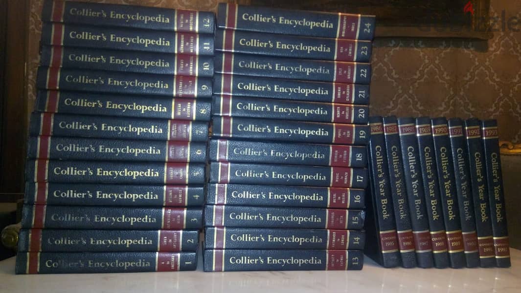 Collier Encycloperia 1985 , and 8 yearbooks covering 1985 to 1992  - 0