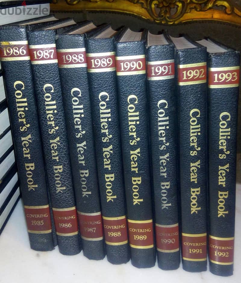 Collier Encycloperia 1985 , and 8 yearbooks covering 1985 to 1992  - 1