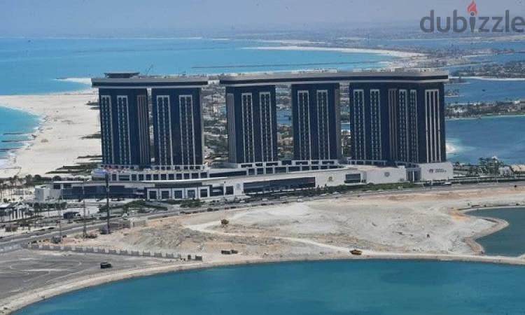Apartment resale 182 m overlooking the lagoon in Al Alamein Towers, North Edge, North Coast 0