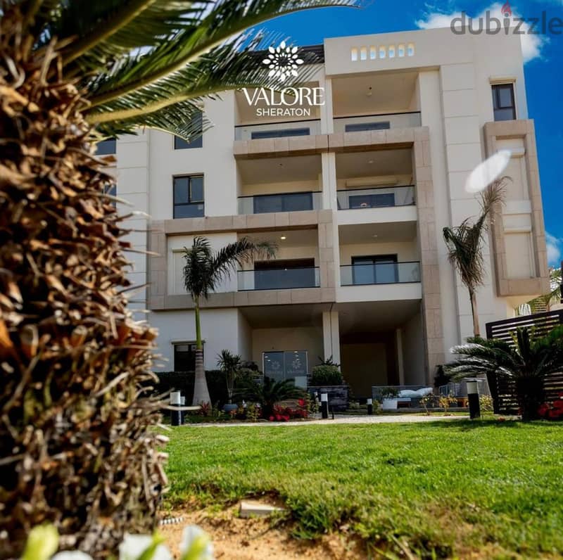 75 sqm studio for sale, finished with air conditioners and kitchen, with 10% down payment in Sheraton Valore Heliopolis Compound 9