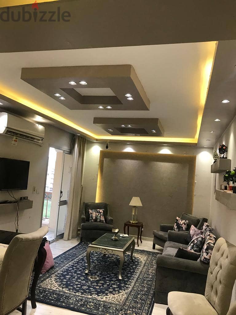Furnished apartment for rent in Madinaty with ultra super luxury finishing, modern view, wide garden 6