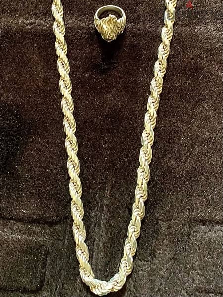 925 Sterling Silver Diamond Cut Rope Chain 2