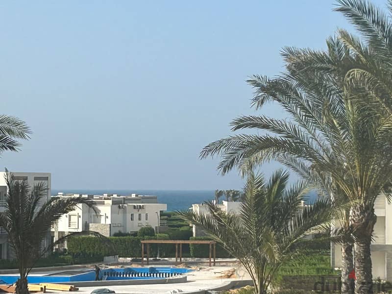 For sale, a chalet in Amwaj Village with full sea view,The chalet is fully furnished 1