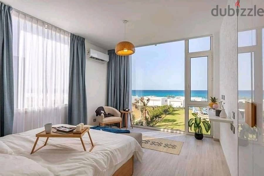 Ultra modern chalet with air conditioners for sale on Dabaa Bay in D Bay Village, developed by Misr, in installments over 10 years, with a panoramic v 3