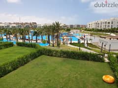 chalet for sale landscape and pool view ultra lux in Amwaj, North Coast