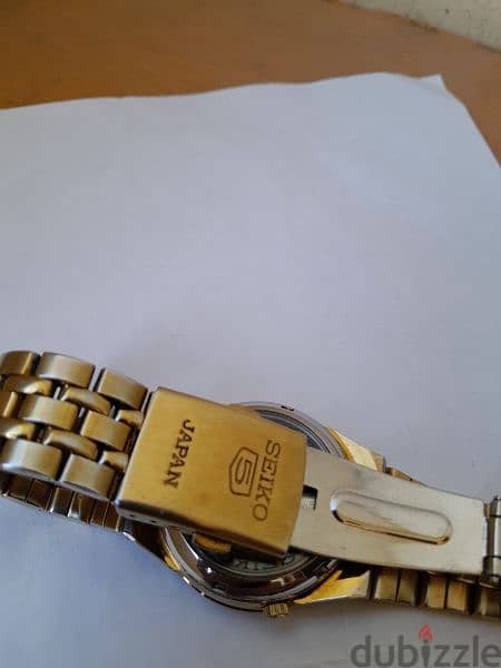 ساعة سايكو يباني ظهر سيكيليتون شفاف بحالة الجديد لون ذهبي السعر نهائي 2
