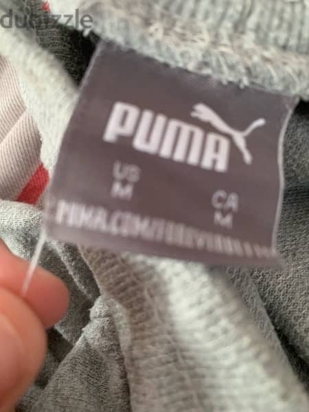 puma grey sweatpants meduim sized 2