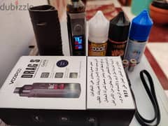 VooPoo drag s with 2 tanks, coils, juice, box, cable & cover