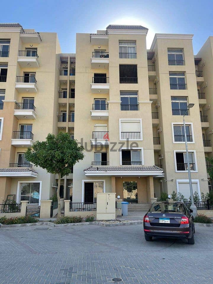 A luxury apartment for sale at a 42% discount, with the best division and a distinctive view, inside Sarai Compound, minutes away from the Fi 6